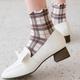 Women's Crew Socks Wedding Work Holiday Retro Cotton Simple Casual Vintage Retro Cute 1 Pair