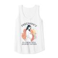 Damen Schwangere Frau Line Art Minimalistische Positive Affirmation Tank Top