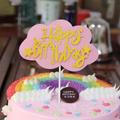 Dessert fai da te Topper per torta per bambini Buon compleanno Gillter Baby Shower Bandiere per torta laser Decorazione per feste Nuvola di carta Decorazione per torta Novità Chic
