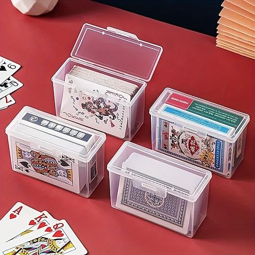transparente Plastikkarten-Aufbewahrungsbox: idealer Organizer für Spielkarten, Ausweise, Spielkarten, Visitenkarten und mehr