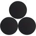 Gimnor 3 Pack Round Mouse Pads with Stitched Edges Single Circular Mouse Pad Mat Non-Slip Rubber Base Mousepad for All Types of Mouse Laptop Computer PC 7.87 x 7.87 inches Black