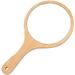 Salon Hairdressing Hand Mirror Circular Hand Mirror with Wooden Handle Wooden Round Hand Mirror Salon Round Wooden Mirror Makeup Mirror for Makeup Hair Cutting Shaving Salon Face Care