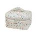 FNYOXU Jewelry Boxs Cotton Quilted Makeup BagFloral Style Large Travel Makeup Bag Aesthetics Cute Girl Bear Multicolored Dots Cosmetic Bag Makeup Bag for Women Girls