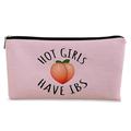 BARPERY Hot Girls have MGF3 IBS Gift for Women Cute Funny Peach Makeup Bag Pink Cosmetic Bag Zipper Travel Toiletry Bag Gifts for teen girl