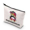 XYANFA Pastor Wife Makeup DNF2 Bag Christian Gift Preacher Wife Pastor Wife Appreciation Cosmetic Bag Pastors Wife Life (PASTORSWIFELIFE)