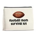 TSUYAWU Football Lover Gifts DNF2 for Women Football Mom Makeup Bag Gift for Football Player Football Team Gifts for Football Mom Cosmetic Bag Zipper Travel Pouch