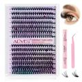 Lash Clusters DIY Eyelash DNF2 Extensions 240 Pcs Individual Lashes Cluster 9-16mm Mix Wispy Lash Clusters with Lash Bond & Seal & Lash Applicator Tool for Self Application at Home