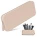 MAKUP Silicone Makeup Bag MGF3 Makeup Brush Holder with Zipper for Organizing Cosmetics Makeup Brushes Tools and Pencils Washable Makeup Brush Holder Pouch for Travel (Nudist)