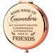 UTKHCYW Coworker Gifts for DNF2 Women Mirror - Work Make Us Friends Coworker Birthday Gifts for Women Thank You Gifts for Coworker Appreciation Gifts for Coworkers Employee Gift Christmas