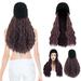 Vikudaty Wigs Beanie Hat Knitted Long Wavy Curly Hair Wig Warm Velvet 28 Inch Women s Synthetic Winter Lace Front Wigs Human Hair