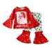 BOLUOYI Gifts for Teen Girls Toddler Kids Girls Suit Christmas Letters Long Sleeve Top Bottom Pants 2Pcs Set Outfits
