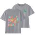 JSGEK 11-12 Years Kids Short Sleeve Shirts Comfort Soft Boys and Girls Summer Tops Casual Loose Tees Cute Print T-Shirts Regular Fit Crewneck Graphic Shirts Gray