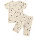 BOLUOYI Clothes for Teen Girls Summer New Children s Pajamas Pure Cotton Skin Friendly Middle and Young Children s Top Baby Clogs Household Clothing Set