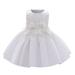Tengma Toddler Girls Dresses Bridesmaid Dress Ruffled Pageant Birthday Kids Princess Gown Wedding Party Dress&Skirt Wedding Party Princess Dress Pageant Gown White 90
