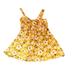 Tengma Toddler Girls Dresses Summer Casual Dress Scoop Neck Sleeveless Floral Print Sundress Beach Dress Princess Dresses Yellow 100