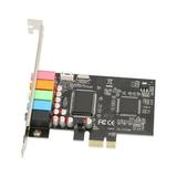 PCIE 5.1 Sound Card 6 Channel Surround Sound Playback Recording 24bit 48KHz Internal Sound Cards with PCI Express Port