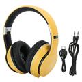 Headmounted Wireless Bluetooth Headset Foldable Stereo Sport Earphone Support Radio Mode(yellow )