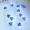 Wdminyy Party Light-Up Decoration Clearance Saleï¼� 10 Led Chanukah Hanukkah String Party Light Decors Candlestick Battery Operated Led For Home Lamp Decorations Room Decor Blue