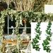 Zynic Artificial flowers Artificial Decorations Hanging Of Artificial For Wedding 1.95 Wall 56 2 Party M Vine Garland Pieces Pieces Leaves GardenFestival Flowers Decor Artificial flowers