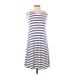 Old Navy Casual Dress - DropWaist: Blue Stripes Dresses - Women's Size Small