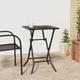 Table de jardin pliable anthracite 50x50x72 cm maille d'acier The Living Store Anthracite