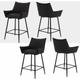 Woltu - Lot de 4 Tabourets de Bar. Tabouret Bistro Rembourré. Chaise Haute en Similicuir. Pieds en