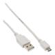 InLine Micro USB 2.0 Cable USB Type A male / Micro-B male. white. 1.5m