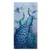 Red Barrel Studio® Peacocks, Acrylic Hanging Wall Decor Plastic/Acrylic in Blue/White | 48 H x 24 W x 1 D in | Wayfair