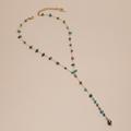 Lucky Brand Turquoise Lariat Necklace - Women's Ladies Accessories Jewelry Necklace Pendants in Gold