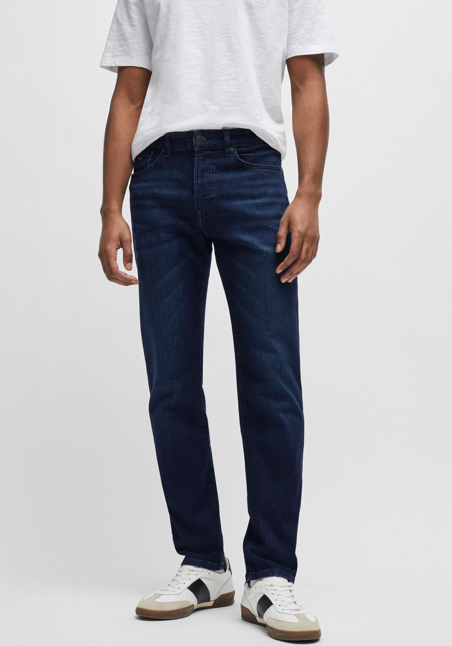 Regular-fit-Jeans BOSS ORANGE "Re Maine", Herren, Gr. 38, Länge 32, blau (schwarz_blau), Denim/Jeans, Obermaterial: 98% Baumwolle, 2% Elasthan, unifarben, regular fit knöchellang, Jeans, in 5-Pocket-Form
