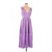 BB Dakota by Steve Madden Casual Dress - Maxi: Purple Dresses - Women's Size Large