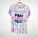 Disney Tops | New Disney Parks Tie Dye Make It Pink Make It Blue Sequin Graphic Tee Medium | Color: Blue/Pink | Size: M