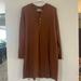 American Eagle Outfitters Dresses | America Eagle Long Sleeve Sweater Dress Tunic Fall Warm Ribbed Knit | Color: Brown/Tan | Size: L