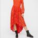 Free People Dresses | Free People Sunburst Cutout Backless Dress Nwt | Color: Orange/Red | Size: L