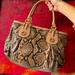 Gucci Bags | Gucci Python Leather Scarlet Studded Handbag In Excellent Condition | Color: Brown/Cream | Size: Os