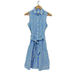 J. Crew Dresses | J. Crew Lemon Print Shirt Dress Blue White Stripe Sleeveless Belt Cotton Sz 2 | Color: Blue/White | Size: 2
