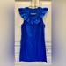 J. Crew Dresses | J. Crew - Size 12t Ruffle Neck Dress Sapphire Blue | Color: Blue | Size: 12