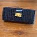 J. Crew Bags | J. Crew Straw Clutch Navy Blue With Gold Tone Locking Hardware Rattan Purse | Color: Blue/Gold | Size: Os