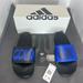 Adidas Shoes | Adidas Mens Adilette Comfort Blue Pool Slides Shoes Size 9. Ie9713. New With Box | Color: Black/Blue | Size: 9