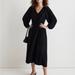 Madewell Dresses | Madewell Black V-Neck Empire Midi Dress Small | Color: Black | Size: S