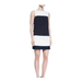 Kate Spade Dresses | Kate Spade New York Womens Shift Dress Color Block Sleeveless Zip Size 4 White | Color: Black/White | Size: 4