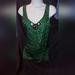 Nine West Tops | Black & Green % Silk Sleeveless Blouse Size 8 | Color: Black/Green | Size: 8