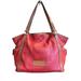 Dooney & Bourke Bags | Dooney And Bourke Shopper Purse Tote Red Orange With Brown Trim | Color: Brown/Red | Size: Os
