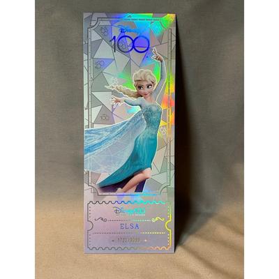 Disney Toys | Frozen Elsa Disney100 Kakawow Refractor Ticket Jumbo Card Lmt. Edition 1722 | Color: Silver | Size: Disney100