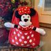 Disney Bags | Disney Minnie, Mouse, Backpack With Plush Doll | Color: Red/White | Size: Approx. 12 1/4'' H X 2'' W X 11 3/4''