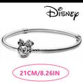 Disney Jewelry | Minnie Mouse Disney Charm Bracelet Pandora Compatible | Color: Silver | Size: Various