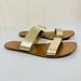 J. Crew Shoes | J. Crew Easy Summer Slide Boardwalk Sandals Gold L1079 Size 9 | Color: Gold/Tan | Size: 9