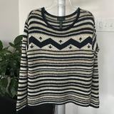 Ralph Lauren Sweaters | Lauren Ralph Lauren Wool Blend Southwest Striped Knit Pullover Sweater Sz M | Color: Blue/Cream | Size: M