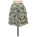 lost & wander Casual Skirt: Green Floral Motif Bottoms - Women's Size Medium