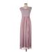 David's Bridal Cocktail Dress - Bridesmaid: Gray Dresses - Women's Size 8